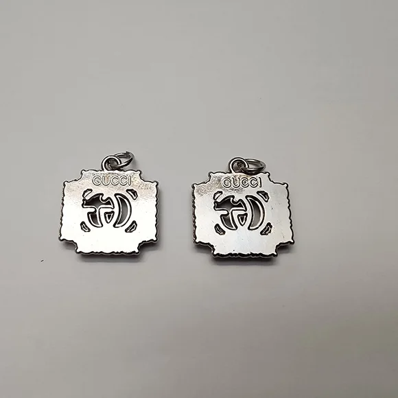 Upcycled GUCCI charms (Can Be Converted Earrings or Necklace Charm) - Picture 2 of 3